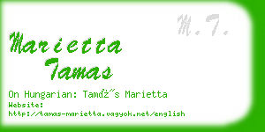 marietta tamas business card